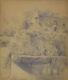 Julius Mařák, Silent home, drawing on paper