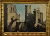 Ludvík Kohl, Knights´ scene, oil on wood