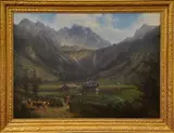 Alpine idylle by Charlotte Piepenhagen-Mohr, oil on canvas, sold May 2012