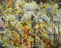 Ivan Martin, Salvo, 2012, asryl and oil on wood board