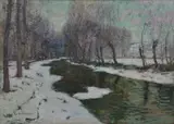 Alois Kalvoda, Stream in winter time