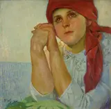 Alphonse Mucha, Portrait of a Girl, before 1916, oil on canvas