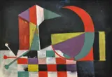 Karel Vaca, Harlequin, 1963, oil on canvas