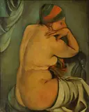 Georges Kars, Sitting nude, oil on canvas
