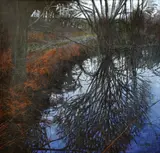 Ivan Exner, Modrá melancholie, 2012, olej na plátně lepeném na desce