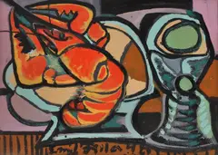 Emil Filla, Still life with crayfish, 1948, oil on canvas
