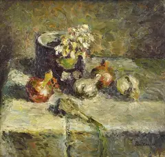 Jan Zrzavý, Still life with garlic, 1907, oil on canvas