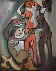 Emil Filla, Three Graces, 1937, oil on canvas