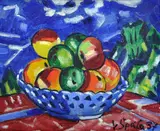 Václav Špála, Still Life in a Porcelain Basket, 1937, oil on canvas