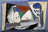 Zátiší s krajkou by Emil Filla, 1927, olej, email a písek na plátně, sold May 2013