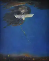 Grigorij Musatov, Aeroplán, 1931, olej na plátně