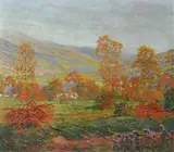 Bohumír Jaroněk, Podzim na Valašsku, olej a tempera na kartonu