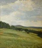 Josef Holub, Špičák na Šumavě, 1893, olej na lepence