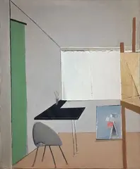 Jiří John, Ateliér, 1961-62, olej na plátně