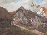 Jindřich Prucha, Cottages in Železné hory, 1913, oil on canvas