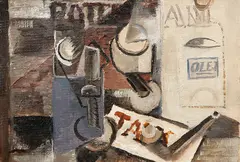 Emil Filla, Still life, 1914, oil on canvas glued on cardboard