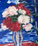 Red and Pink Peonies in a Dotted jug by Václav Špála, 1936, oil on canvas, sold May 2015