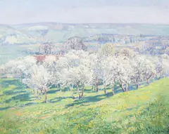 Vaclav Radimsky, Blooming orchard, 1905, oil on canvas
