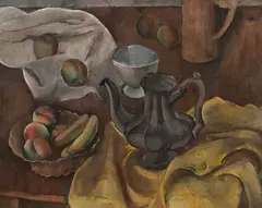 Georges Kars, Still life with a teapot, oil on canvas