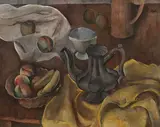 Georges Kars, Still life with a teapot, oil on canvas