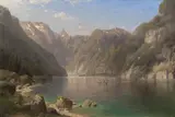 Lake in Königsee by Adolf Chwala, oil on canvas, sold May 2015