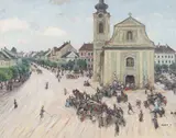 Stanislav Lolek, Marketplace in Hodonín, 1915, oil on canvas