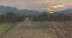 Jakub Schikaneder, Západ slunce, 1900-1910, pastel na papíře