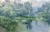 On the confluence by Vaclav Radimsky, okolo roku 1905, oil on canvas, sold Nov 2015