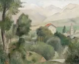 Provance landscape by Otakar Kubín, oil on canvas, sold Nov 2015