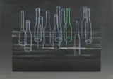 Jitka Kolinska, Bottles, 1963, oil on canvas
