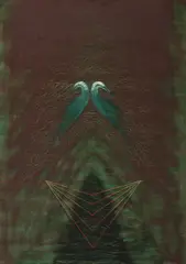 Toyen, At the beginning of the silence, 1954, oil on canvas