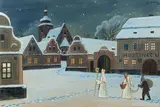 Josef Lada, Giving on St. Nicholas, 1937, gouache on cardboard