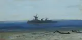 Kamil Lhoták, Warship Decorated with Flags