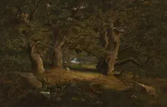 Oak Trees in Rakovice by Julius Mařák, oil on canvas, sold May 2016