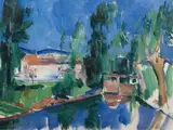Miloslav Holý, Floodgate in Bavorov, 1929, oil on canvas