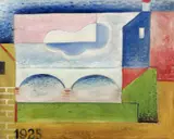 Otakar Mrkvička, City, 1925, oil on canvas