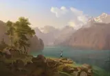 Max Haushofer, Úspěšný lov na Königsee, 1843, olej na plátně