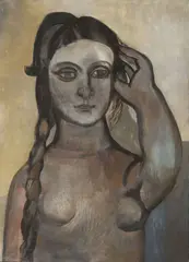 Robert Piesen, Dívka před zrcadlem, 1956, olej na plátně