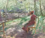 Antonín Slavíček, On a bench