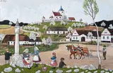 Josef Lada, Spring, 1944, gouache on cardboard
