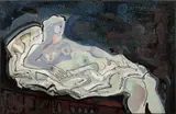 Emanuel Frinta, Reclining nude, 1928, oil on canvas