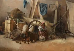 Antonín Slavíček, Still life with figure, 1888, oil on cardboard