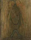 Alén Diviš, Barbarian skulpture, okolo roku 1942, oil n canvas