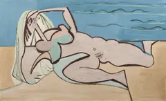 Emil Filla, Woman on the beach, 1932-1933, combined technique (oil, tempera) on canvas