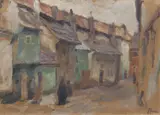 Jindřich Prucha, Golden alley, 1913, oil on cardboard