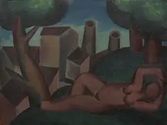 Miloslav Chlupáč, Továrna II, 40. léta 20. století, olej na sololitu