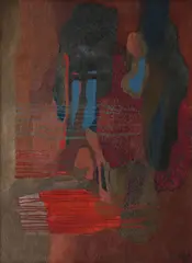 Toyen, Twilight in rainforest, 1929, oil on canvas