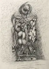 František Janoušek, no name, 19.6.1936, India ink on paper