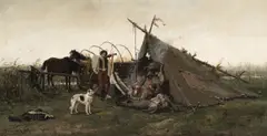 Jaroslav Věšín, Gipsy encampment, 1883, oil on canvas