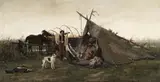 Jaroslav Věšín, Gipsy encampment, 1883, oil on canvas
